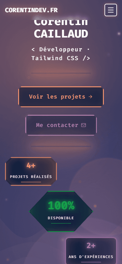 Corentin Dev - Version Mobile